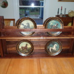 Black walnut plate rack will hold six plates